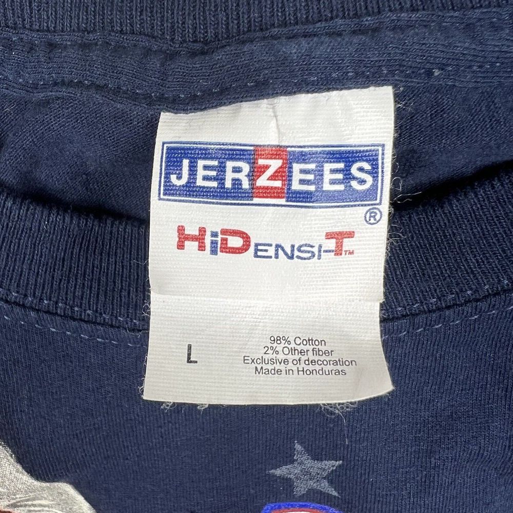 Vintage America Shirt Mens Large Navy‎ Blue Short Sleeve Eagles Flag Tee 90s - Picture 10 of 11